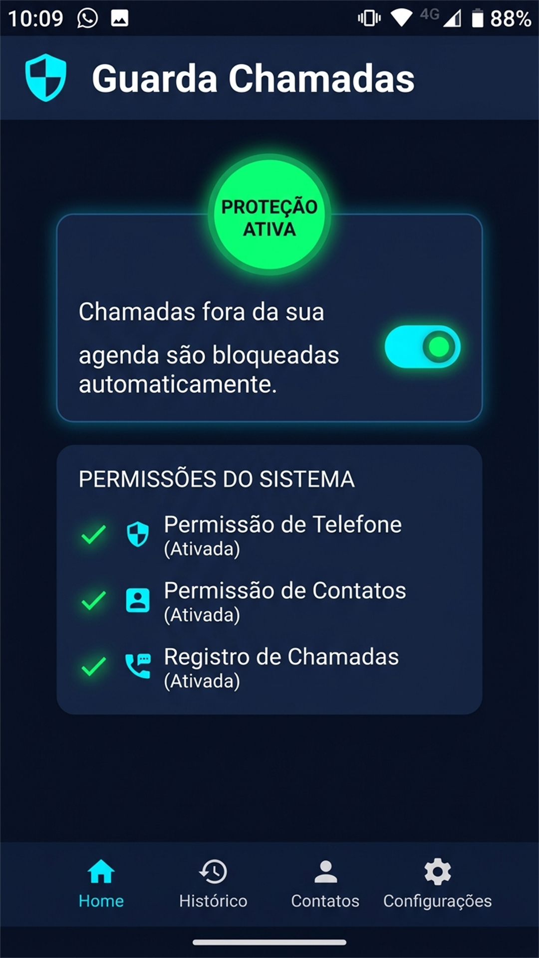 Interface do Aplicativo LOB Guard